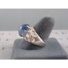 6+ CT PMP LINDE LINDY TRANS CEYLON BLUE STAR SAPPHIRE CREATED FF RING .925 SS #5 small image