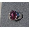 PMP LINDE LINDY TRANS RED STAR RUBY CREATED SAPPHIRE RING RHODIUM PLATE .925 SS #6 small image