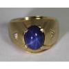 18k Yellow Gold  Mens Ring  Linde Star Sapphire #1 small image