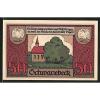 Notgeld Schwanebeck 1921, 50 Pfennig, 1000 Jahre alte Linde &amp; Kapelle, Ortswapp #1 small image
