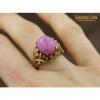 14K Yellow Gold Pink Linde Star Gem Solitaire Women&#039;s Ring Size 6 #4 small image