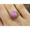 14K Yellow Gold Pink Linde Star Gem Solitaire Women&#039;s Ring Size 6 #6 small image