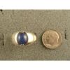 MEN&#039;S 10x8mm 3+ CT LINDE LINDY CRNFLWR BLUE STAR SAPPHIRE CREATED SECOND RING SS #4 small image