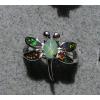 VINTAGE LINDE LINDY MINT GREEN STAR SAPPHIRE CREATED DRAGON FLY RING RP .925 SS #1 small image