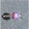 VINTAGE LINDE LINDY DUSKY ROSE STAR SAPPHIRE CREATED ACCENTD RING RD PLT .925 SS #1 small image