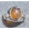 MEN&#039;S 12x10mm 4+ CT TRNS YELLOW LINDE LINDY STAR SAPPHIRE CREATED SECOND RING SS #1 small image