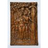 Holz Relief Linde handgeschnitzt Adam Eva Paradies Schlange 50/60er, 70 x 44 cm #1 small image