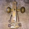 Victorian Eastlake Solid Bronze Complete Lockset, F.C.Linde Co. Design #9 small image