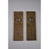 SET OF ANTIQUE BRASS F.C. LINDE &amp; CO DOOR BACK PLATES CRESSKILL NJ #1 small image