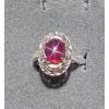 10x8mm 3+ CT LINDE LINDY TRNSPARNT RED STAR SAPPHIRE CREATED RUBY SECOND RING SS #1 small image