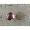 16X12MM 9+CT LINDE LINDY RED STAR SAPPHIRE CREATED RUBY SECOND Q RING .925 SS #2 small image