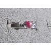 4X4 MM HEART LINDE LINDY RED STAR RUBY CREATED SAPPHIRE 2ND RD PLT .925 SS RING #1 small image