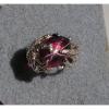 UNISEX 18X13MM 12+ CT LINDE LINDY RED STAR SAPPHIRE CREATED RUBY SECOND RING SS #1 small image