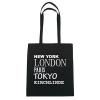 New York, London, Paris, Tokyo KIRCH-LINDE - Bolsa De Yute - Color: negro #1 small image