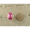 16X12MM 9+CT LINDE LINDY PINK STAR SAPPHIRE CREATED RUBY SECOND RING .925 SS