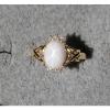 VINTAGE SIGNED LINDE LINDY SHELL WHITE STAR SAPPHIRE CREATED CAP HRT RING YGP SS #1 small image