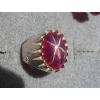 MEN&#039;S 18X13MM 12+CT LINDE LINDY TR RED STAR SAPPHIRE CREATED RUBY SECOND RING SS #1 small image