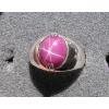 MEN&#039;S 12x10mm 5+ CT LINDE LINDY PINK STAR SAPPHIRE CREATED RUBY SECOND RING SS #1 small image