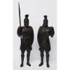 Paar Holz Skulpturen Linde geschnitzt Krieger Wächter Historismus 1870, 50cm #1 small image