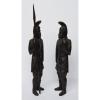 Paar Holz Skulpturen Linde geschnitzt Krieger Wächter Historismus 1870, 50cm #2 small image