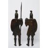 Paar Holz Skulpturen Linde geschnitzt Krieger Wächter Historismus 1870, 50cm #3 small image