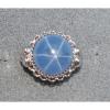 28CT 18MM PMP LINDE LINDY CEYLON BLUE STAR SAPPHIRE CREATED RHODIUM PL S/S RING #1 small image