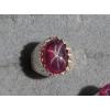 MEN&#039;S 16X12MM 9+CT LINDE LINDY TRN RED STAR SAPPHIRE CREATED RUBY SECOND RING SS #1 small image