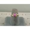VINTAGE LINDE LINDY HOT FUCHSIA STAR SAPPHIRE CREATED BYPASS RING YLGPLT .925 SS #4 small image