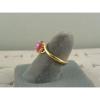 VINTAGE LINDE LINDY HOT FUCHSIA STAR SAPPHIRE CREATED BYPASS RING YLGPLT .925 SS #5 small image
