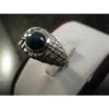 Vintage Linde Star Sapphire And Diamond Ring 9 x 7 mm 14k Solid Gold  10.4 Grams #2 small image
