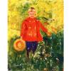 Lothar Linde in Red Jacket Munch Art Decor Fine Wall (No Frame) Canvas Print #1 small image