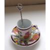 Linde Lane &#034;Mareah&#034; Espresso Cup &amp; Saucer With Spoon ~ Candy Motif ~ Excellent #1 small image