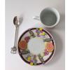 Linde Lane &#034;Mareah&#034; Espresso Cup &amp; Saucer With Spoon ~ Candy Motif ~ Excellent #5 small image