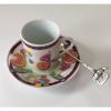 Linde Lane &#034;Mareah&#034; Espresso Cup &amp; Saucer With Spoon ~ Candy Motif ~ Excellent #6 small image