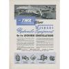 1946 Vickers Aviation Hydraulic Ad TWA Lockheed Constellation Trans World Airway #1 small image