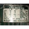 Sumitomo Cyclo gearmotor CNHM-1-4100YC-15, 117 rpm, 15:1,1hp, 230/460, inline