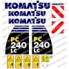 KOMATSU PC240LC -8 DIGGER DECAL STICKER SET #1 small image