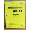 Komatsu WA115-3 Wheel Loader Shop Service Repair Manual