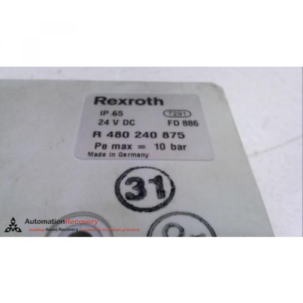REXROTH Singapore India R 480 240 875, PNEUMATIC MANIFOLD END BLOCK, 24 VDC, 10 BAR #231335 #3 image