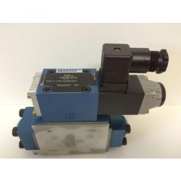 NEW Singapore Germany REXROTH HYDRAULIC VALVE 4WE-6-Y53/AG24NZ45 WITH Z4WEH-10-E63-41/6AG24NETZ45 #1 image