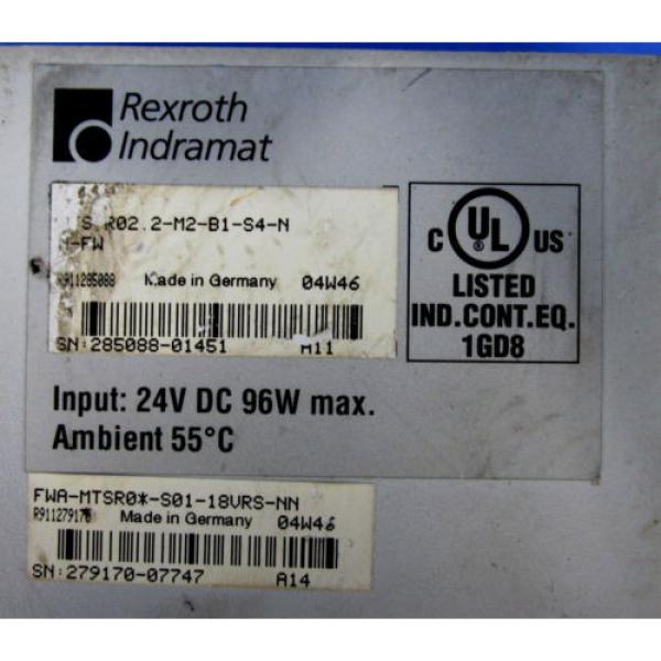 REXROTH INDRAMAT MTS CONTROLLER R022-M2-B1-S4-N #2 image