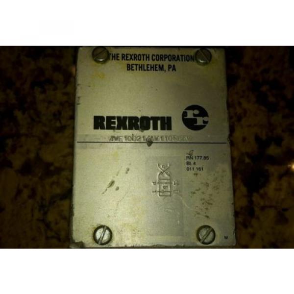 REXROTH 4WE10D21/AW110NDAV SOLENOID VALVE HYDRAULIC HYDRO NORMA $199 #2 image