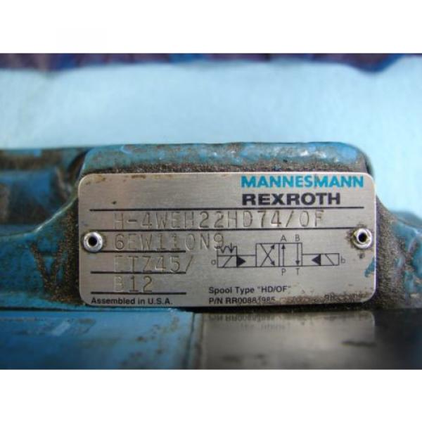 REXROTH China Greece DIRECTIONAL VALVE # H 4WEH22HD74/OF6EW110N9 /  4WE6D61/OFEW11ON9Z45/B12 #4 image