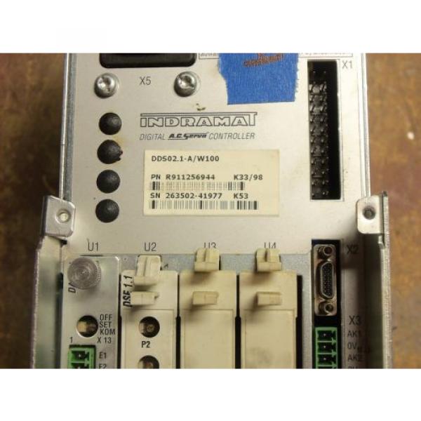 REXROTH INDRAMAT DDS021-A/W100 POWER SUPPLY AC SERVO CONTROLLER DRIVE #14 #2 image