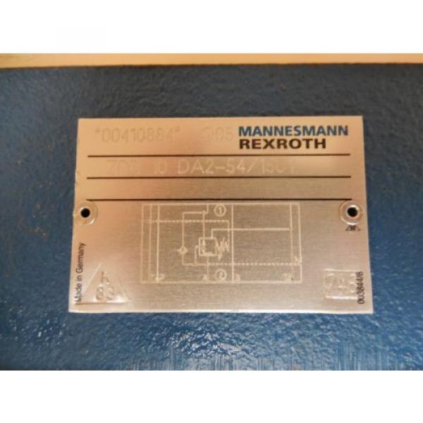 Mannesmann Rexroth Pressure Reducing Hydraulic Valve ZDR 10 DA2-54/150 origin #2 image