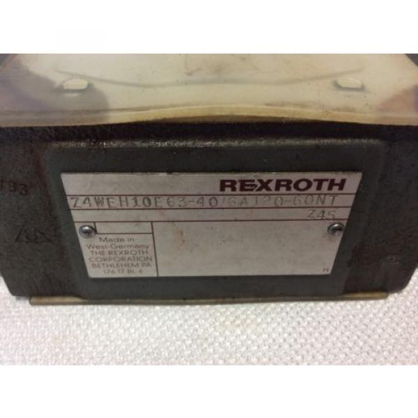 REXROTH Germany Germany HYDRAULIC VALVE 4WE6Y53/AW12060NZ45 WITH Z4WEH10E63-40/6A120-60NTZ45 #5 image