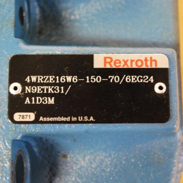 Rexroth Canada Mexico 4WRZE16W6-150-70 Main Valve. 4WRZE16W6-150-70/6EG24N9ETK31/A1D3M. - USED #2 image