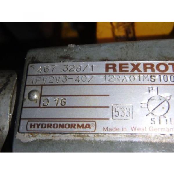 Rexroth Hydronorma pumps_1PV2V3-40/12RA01MS100 w/Motor #4 image