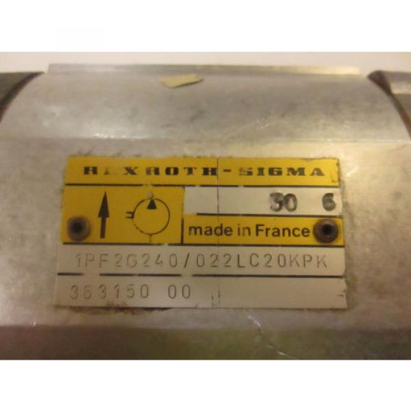 REXROTH SIGMA GEAR pumps # 1PF2G240/022LC20KP #4 image