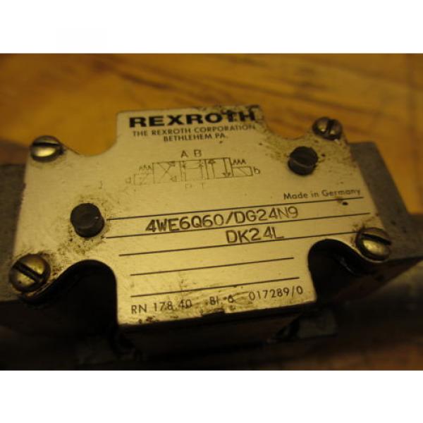 Rexroth 4WE6Q60/DG24N9DK24L Hydraulic Directional Valve 24VDC Hydronorma #2 image